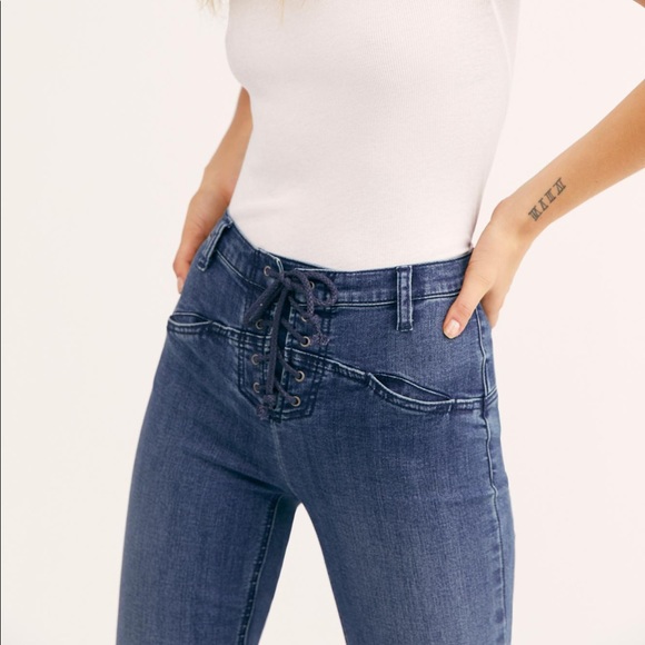 Free People Eva Lace Up Bootcut Jean - Picture 3 of 9